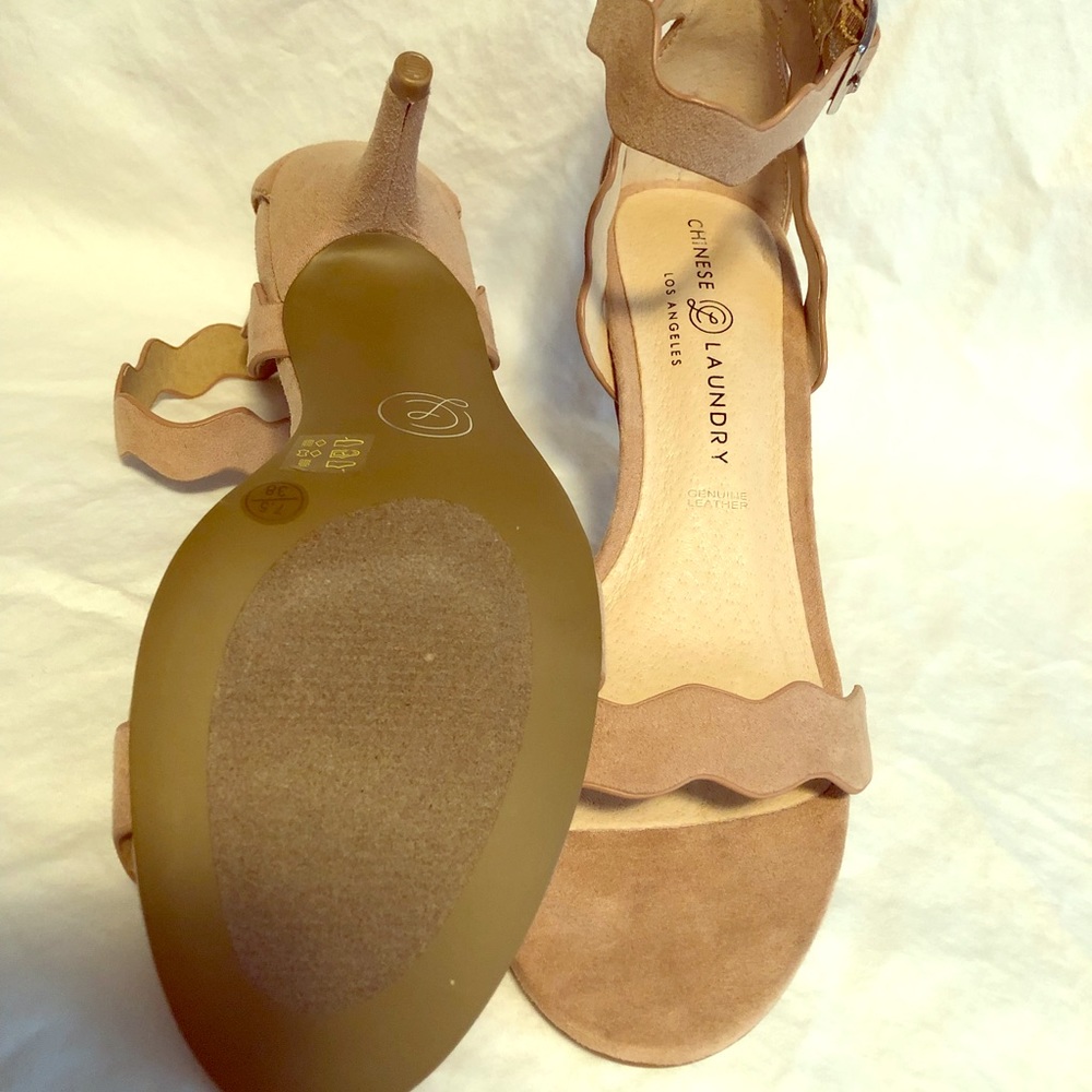 Scallop Sandal Heels